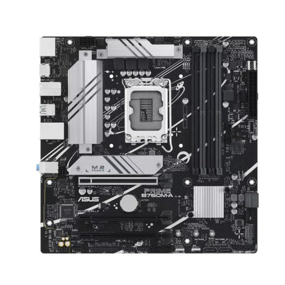 ASUS Prime B760M-A Motherboard | Intel B760 | LGA 1700 | mATX | DDR5 | PCIe 4.0 | 2× M.2 | 2.5Gb Ethernet | DisplayPort | 2× HDMI | USB 3.2 Gen 2 | USB Type-C | Aura Sync