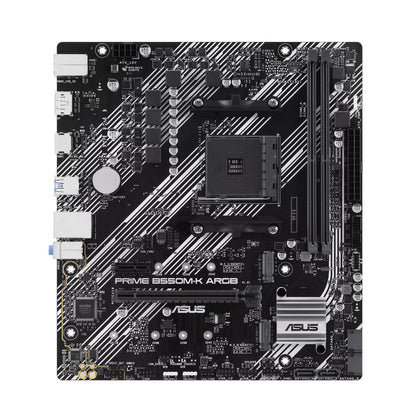 ASUS PRIME B550M-K ARGB | AMD B550 | AM4 | DDR4 | PCIe 4.0 | Dual M.2 | 1Gb LAN | mATX