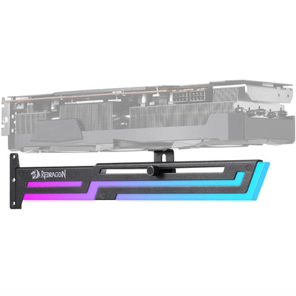 Redragon GCP03 ARGB GPU Support Bracket (Black) | Adjustable Graphics Card Holder | 5V 3-Pin ARGB