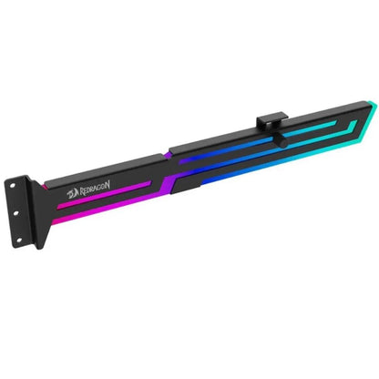 Redragon GCP03 ARGB GPU Support Bracket (Black) | Adjustable Graphics Card Holder | 5V 3-Pin ARGB