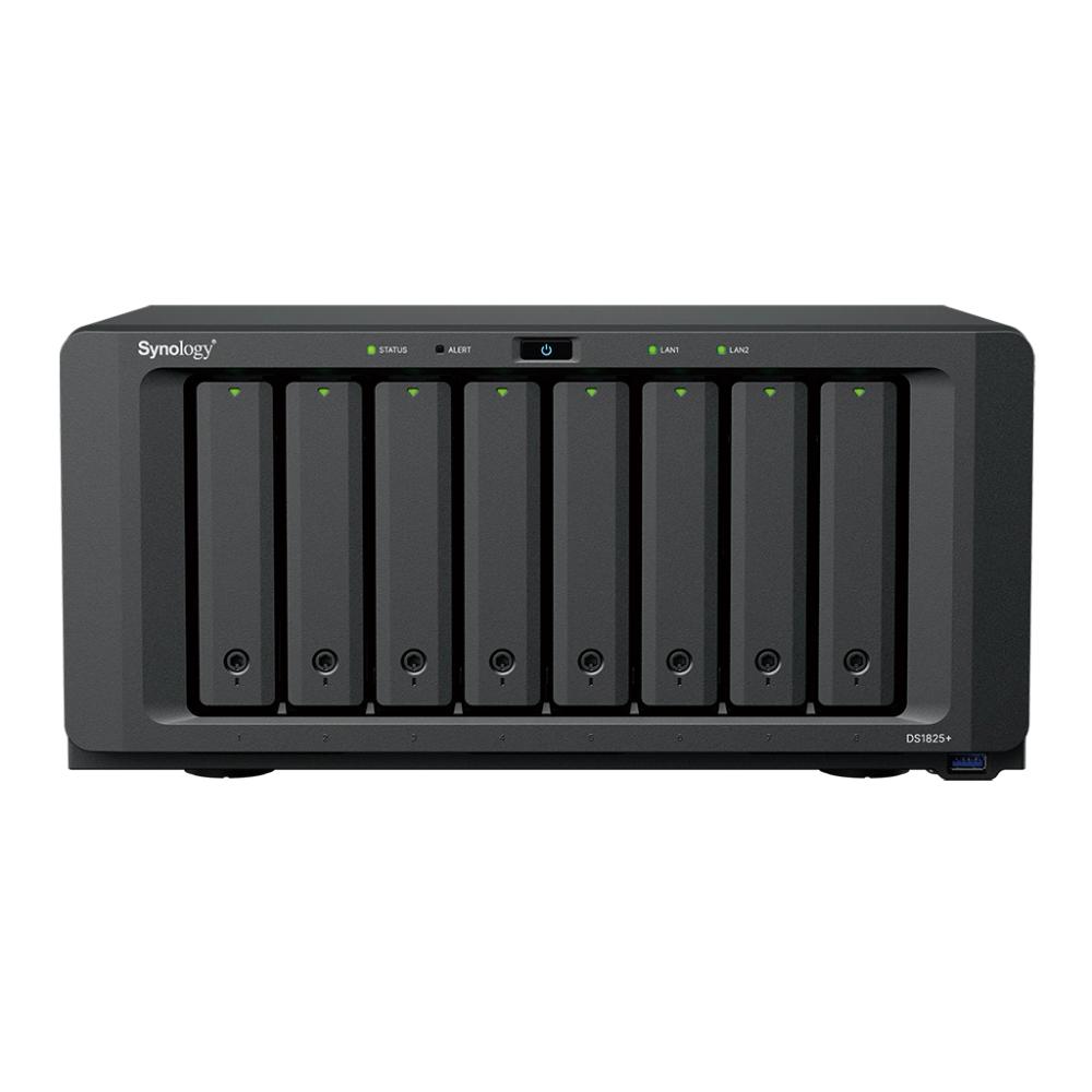 Synology DiskStation DS1825+ 8-Bay NAS Server | AMD Ryzen V1500B | 8GB DDR4 ECC | Dual 2.5GbE | 432TB Expandable