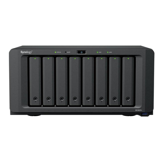 Synology DiskStation DS1825+ 8-Bay NAS Server | AMD Ryzen V1500B | 8GB DDR4 ECC | Dual 2.5GbE | 432TB Expandable