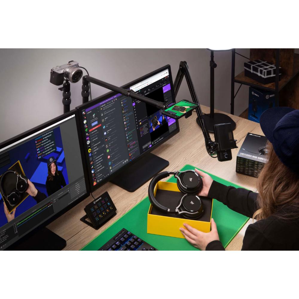 Elgato Green Screen Mouse Mat XL | Chroma Key Desk Mat | 940×400mm | Anti-Slip Gaming Surface