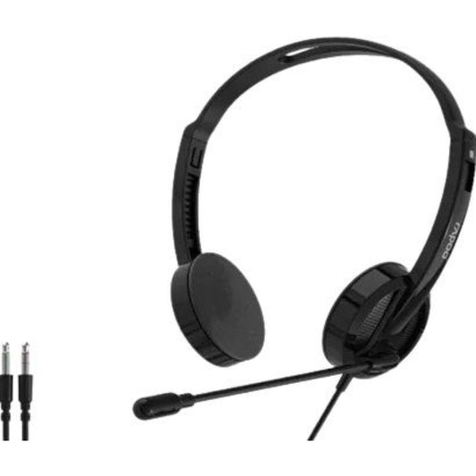 Rapoo H102 Wired Stereo Headset | 3.5mm Jack, Adjustable Mic, Lightweight, Clear Audio
