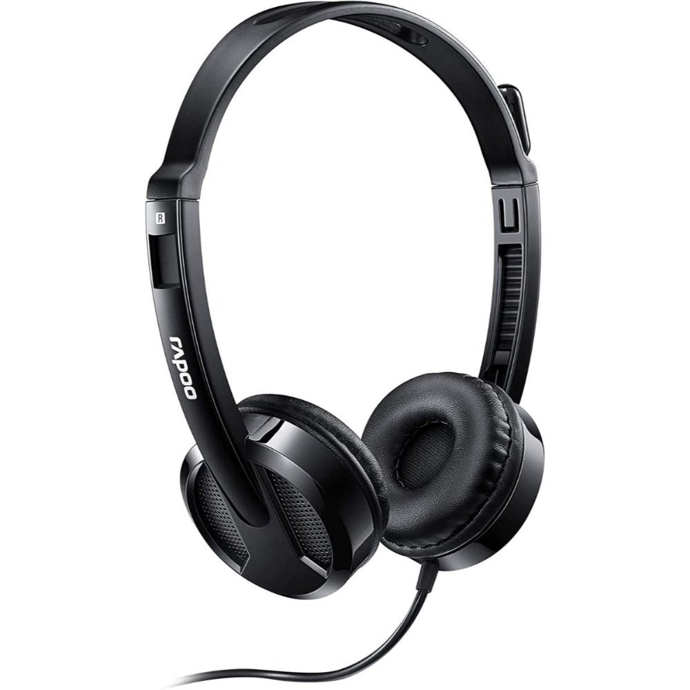 Rapoo H120 Wired Stereo USB Headset | Digital Audio, Noise-Reducing Mic, Lightweight, Plug & Play