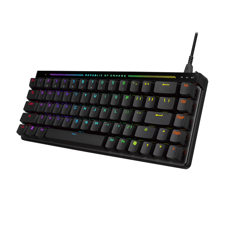 ASUS ROG Falchion Ace HFX | 65% Analog Gaming Keyboard | ROG HFX Magnetic Switches | Rapid Trigger | Speed Tap Mode | 8000 Hz Polling | Touch Panel | Dual USB-C