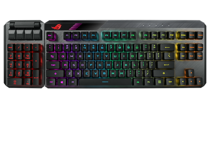 ASUS ROG Claymore II | Modular 80%/100% Gaming Keyboard | ROG RX Optical Switches | Wireless 2.4G | Detachable Numpad & Wrist Rest