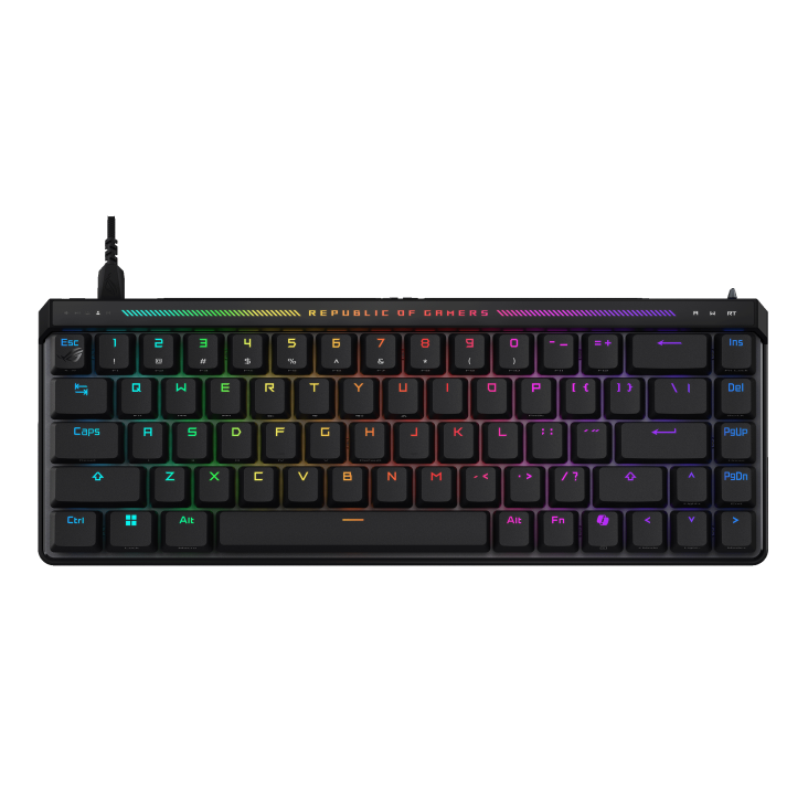 ASUS ROG Falchion Ace HFX | 65% Analog Gaming Keyboard | ROG HFX Magnetic Switches | Rapid Trigger | Speed Tap Mode | 8000 Hz Polling | Touch Panel | Dual USB-C