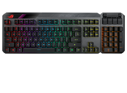 ASUS ROG Claymore II | Modular 80%/100% Gaming Keyboard | ROG RX Optical Switches | Wireless 2.4G | Detachable Numpad & Wrist Rest