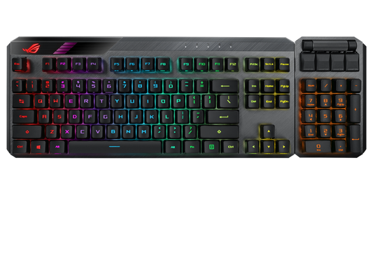 ASUS ROG Claymore II | Modular 80%/100% Gaming Keyboard | ROG RX Optical Switches | Wireless 2.4G | Detachable Numpad & Wrist Rest