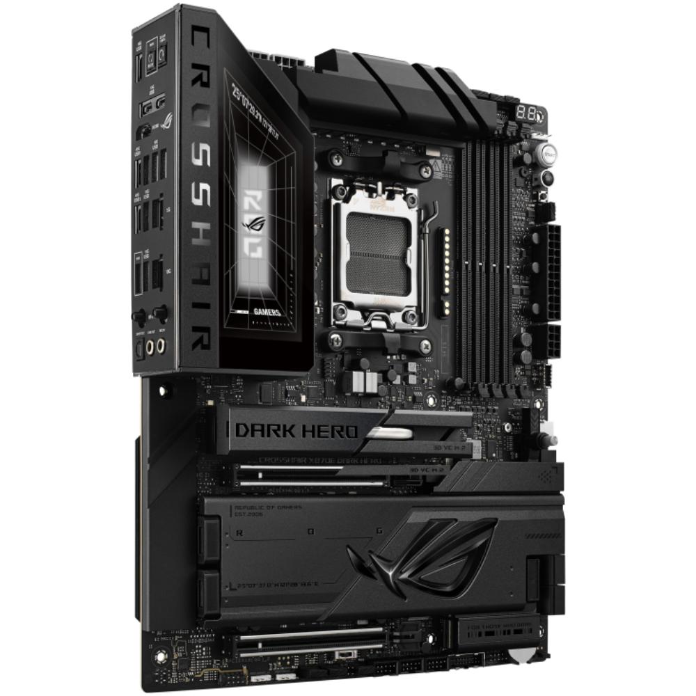 ASUS ROG CROSSHAIR X870E DARK HERO Motherboard | AMD X870E | AM5 | DDR5 256GB | PCIe 5.0 | 5x M.2 | 10GbE + 5GbE | Wi-Fi 7 | USB4 | 60W USB-C PD | ATX