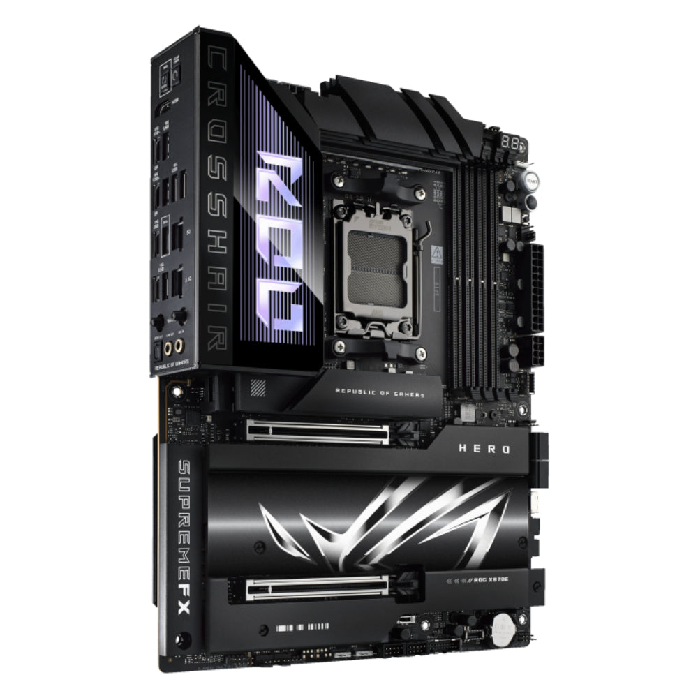 ASUS ROG CROSSHAIR X870E HERO ATX Motherboard | AMD X870E Chipset, AM5 Socket, DDR5 Support, PCIe 5.0, USB4, WiFi 7, Dual Ethernet, and Aura Sync RGB