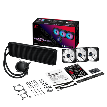 ASUS ROG STRIX | LC III 360 ARGB LCD | Liquid CPU Cooler | BLACK - WHITE