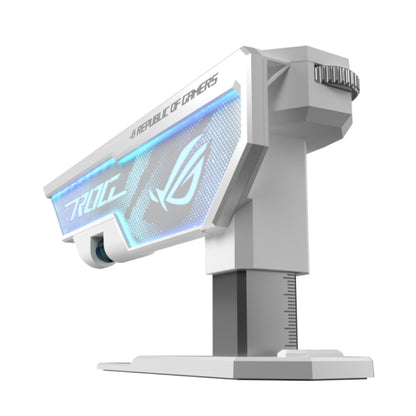 ASUS XH01 ROG HERCULX GRAPHICS CARD HOLDER | Black & White | Adjustable Height, Toolless Installation, ARGB Lighting, and PCIe Slot-Free Support