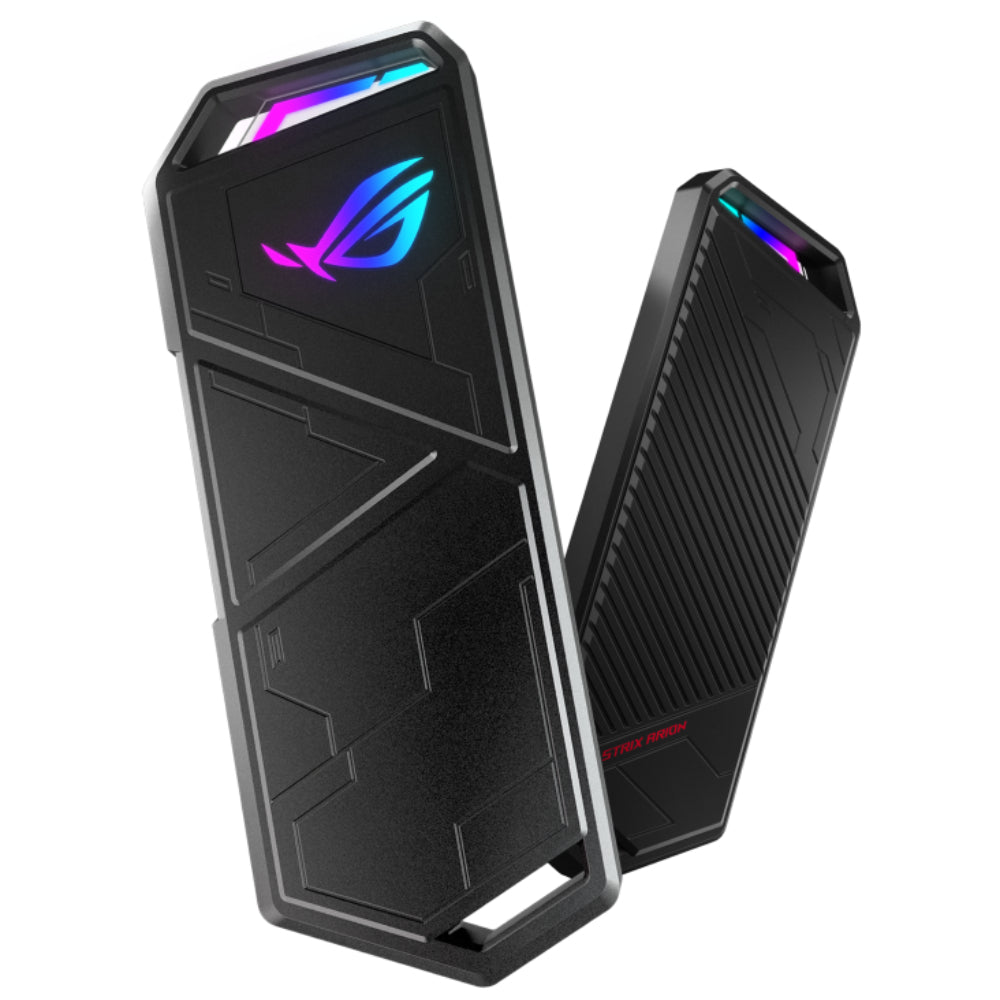 ASUS ROG Strix Arion ESD-S1C SSD Enclosure | USB-C™ 3.2 Gen 2, Aura Sync RGB, Aluminum Alloy Build, and Tool-Free Installation