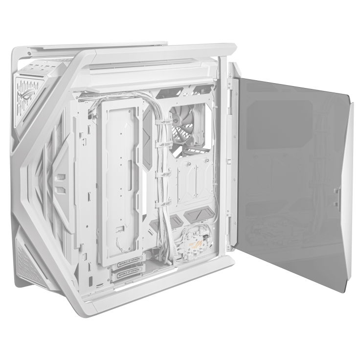 ASUS ROG Hyperion GR701 | E-ATX Computer Case | 420mm Dual Radiator Support | BLACK - WHITE