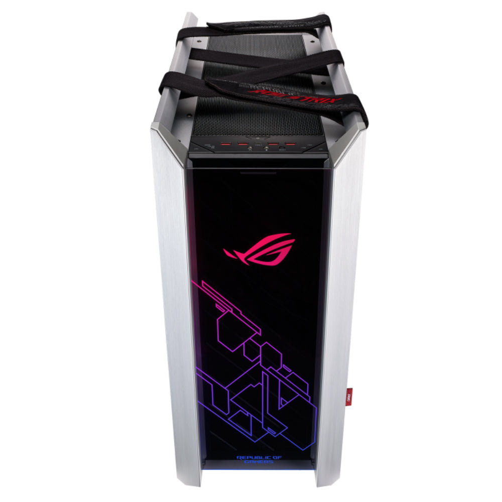 ROG GX601 Strix Helios Premium RGB Mid-Tower Case | Black & White | Tempered Glass, Vertical GPU Support, and 420mm Radiator Compatibility