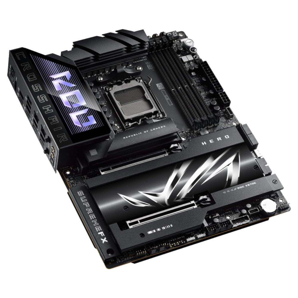 ASUS ROG CROSSHAIR X870E HERO ATX Motherboard | AMD X870E Chipset, AM5 Socket, DDR5 Support, PCIe 5.0, USB4, WiFi 7, Dual Ethernet, and Aura Sync RGB