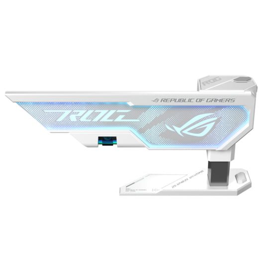 ASUS XH01 ROG HERCULX GRAPHICS CARD HOLDER | Black & White | Adjustable Height, Toolless Installation, ARGB Lighting, and PCIe Slot-Free Support