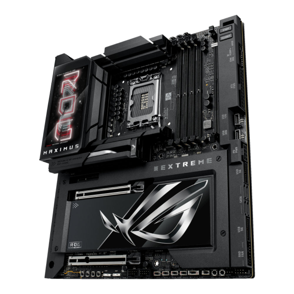 ASUS ROG Maximus Z890 Extreme | ATX Motherboard with Intel Z890 Chipset, PCIe 5.0, DDR5, Thunderbolt 4, Wi-Fi 7, Dual 10G LAN, and 5" LCD Display