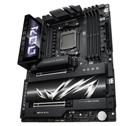 ASUS ROG CROSSHAIR X870E HERO ATX Motherboard | AMD X870E Chipset, AM5 Socket, DDR5 Support, PCIe 5.0, USB4, WiFi 7, Dual Ethernet, and Aura Sync RGB