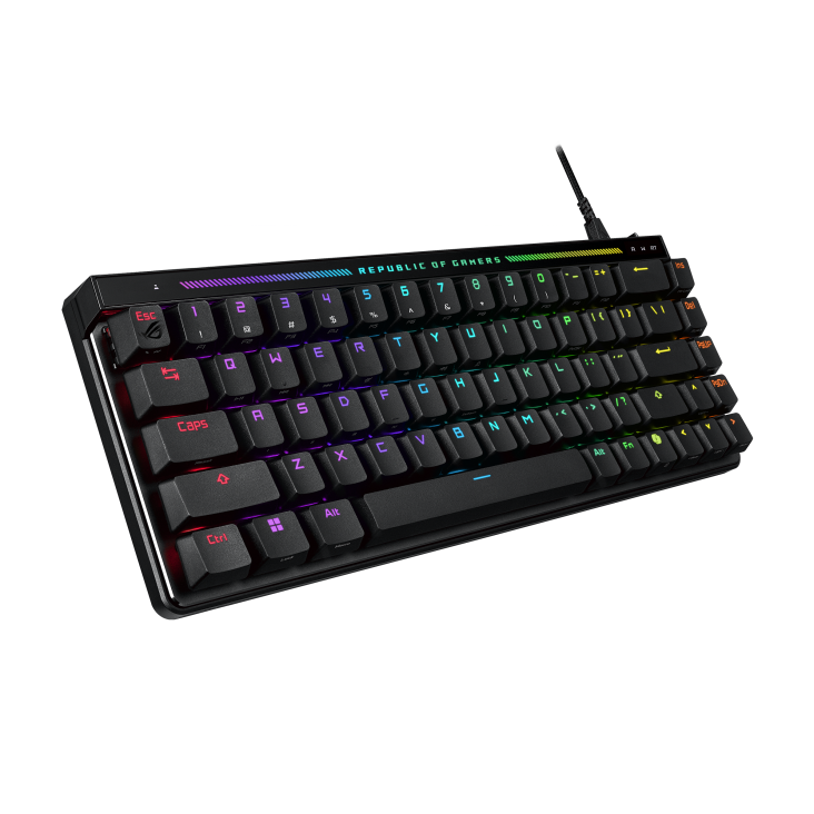 ASUS ROG Falchion Ace HFX | 65% Analog Gaming Keyboard | ROG HFX Magnetic Switches | Rapid Trigger | Speed Tap Mode | 8000 Hz Polling | Touch Panel | Dual USB-C