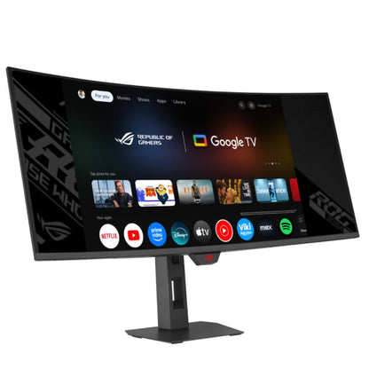 ASUS ROG Strix OLED XG34WCDMTG Gaming Monitor – 34-inch WQHD QD-OLED, 240Hz, 0.03ms, 1800R Curved, FreeSync Premium Pro, G-SYNC Compatible, Google TV, Dolby Vision