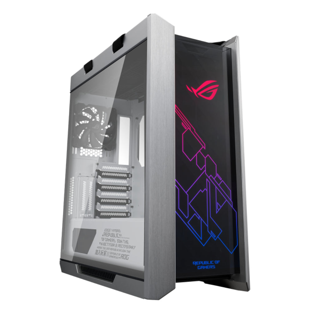ROG GX601 Strix Helios Premium RGB Mid-Tower Case | Black & White | Tempered Glass, Vertical GPU Support, and 420mm Radiator Compatibility