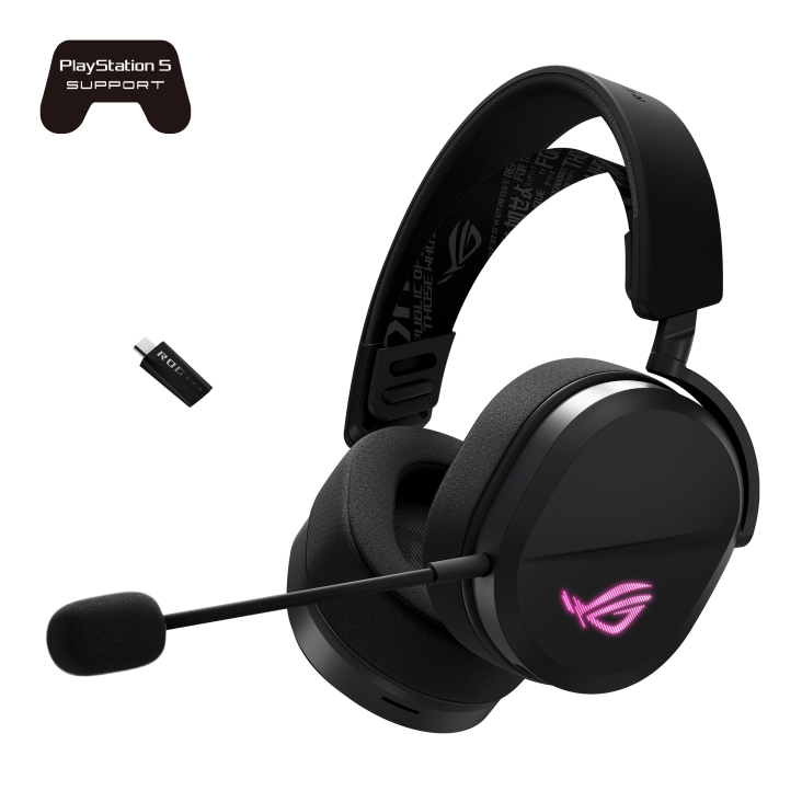 ASUS ROG Pelta | Tri-Mode RGB Gaming Headset | ROG SpeedNova Wireless | 50mm Titanium-Plated Drivers | 10mm Super-Wideband Boom Mic