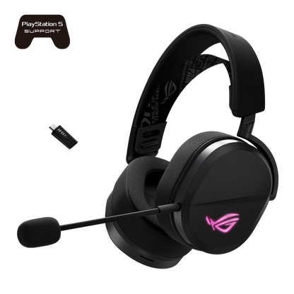 ASUS ROG Pelta | Tri-Mode RGB Gaming Headset | ROG SpeedNova Wireless | 50mm Titanium-Plated Drivers | 10mm Super-Wideband Boom Mic