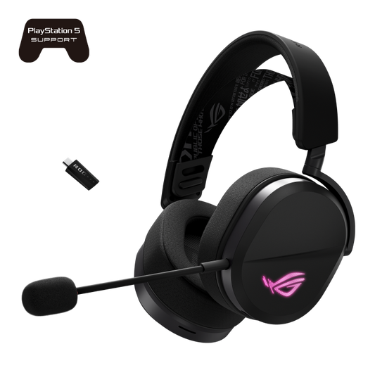 ASUS ROG Pelta | Tri-Mode RGB Gaming Headset | ROG SpeedNova Wireless | 50mm Titanium-Plated Drivers | 10mm Super-Wideband Boom Mic