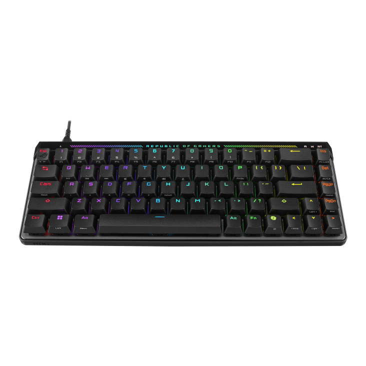 ASUS ROG Falchion Ace HFX | 65% Analog Gaming Keyboard | ROG HFX Magnetic Switches | Rapid Trigger | Speed Tap Mode | 8000 Hz Polling | Touch Panel | Dual USB-C