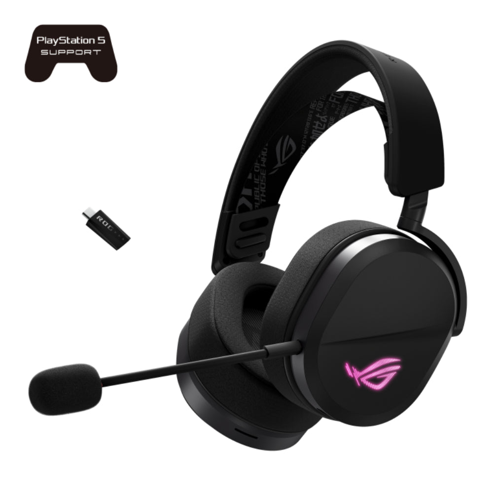 ASUS ROG Pelta Gaming Headset | Tri-Mode Wireless | ROG SpeedNova | 50mm Titanium-Plated Drivers | 10mm Super-Wideband Mic | RGB | 309g