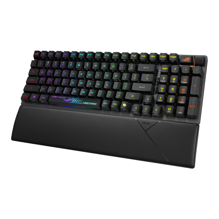 ASUS ROG Strix Scope II 96 RX Wireless Gaming Keyboard X902 | ROG RX Optical Switches | 96% Compact Layout | Tri-Mode Connection | 8000Hz Polling Rate | Sound Dampening Foam | Wrist Rest