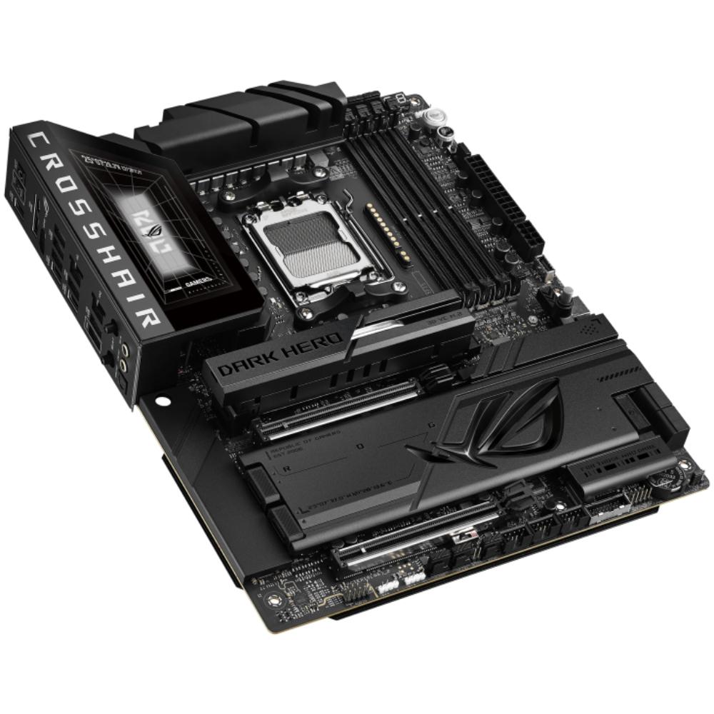 ASUS ROG CROSSHAIR X870E DARK HERO Motherboard | AMD X870E | AM5 | DDR5 256GB | PCIe 5.0 | 5x M.2 | 10GbE + 5GbE | Wi-Fi 7 | USB4 | 60W USB-C PD | ATX