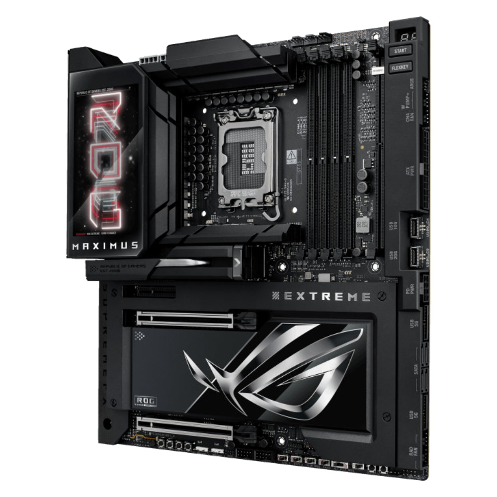ASUS ROG Maximus Z890 Extreme | ATX Motherboard with Intel Z890 Chipset, PCIe 5.0, DDR5, Thunderbolt 4, Wi-Fi 7, Dual 10G LAN, and 5" LCD Display