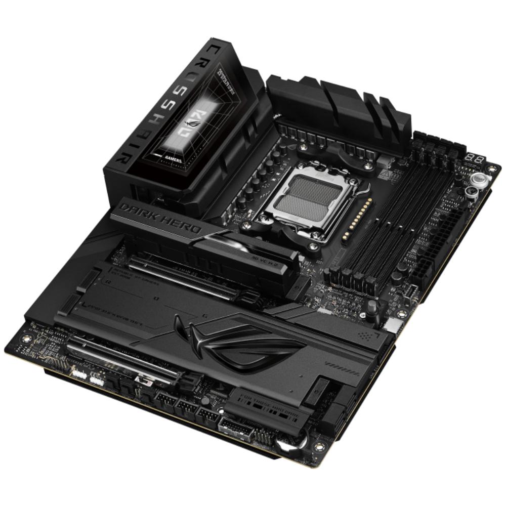 ASUS ROG CROSSHAIR X870E DARK HERO Motherboard | AMD X870E | AM5 | DDR5 256GB | PCIe 5.0 | 5x M.2 | 10GbE + 5GbE | Wi-Fi 7 | USB4 | 60W USB-C PD | ATX