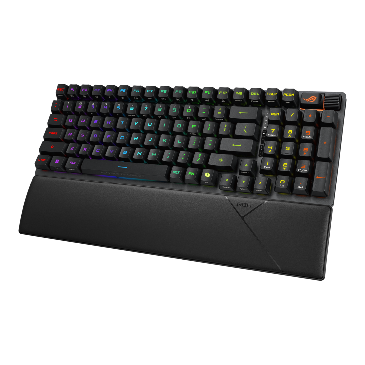 ASUS ROG Strix Scope II 96 RX Wireless Gaming Keyboard X902 | ROG RX Optical Switches | 96% Compact Layout | Tri-Mode Connection | 8000Hz Polling Rate | Sound Dampening Foam | Wrist Rest