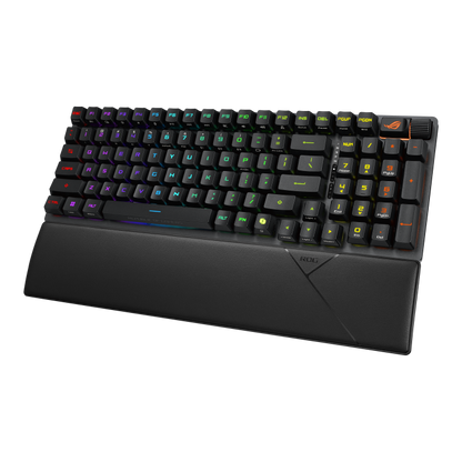 ASUS ROG Strix Scope II 96 RX Wireless Gaming Keyboard X902 | ROG RX Optical Switches | 96% Compact Layout | Tri-Mode Connection | 8000Hz Polling Rate | Sound Dampening Foam | Wrist Rest