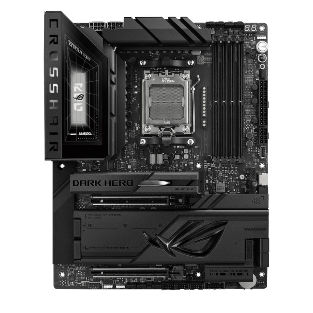 ASUS ROG CROSSHAIR X870E DARK HERO Motherboard | AMD X870E | AM5 | DDR5 256GB | PCIe 5.0 | 5x M.2 | 10GbE + 5GbE | Wi-Fi 7 | USB4 | 60W USB-C PD | ATX
