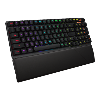 ASUS ROG Strix Scope II 96 RX Wireless Gaming Keyboard X902 | ROG RX Optical Switches | 96% Compact Layout | Tri-Mode Connection | 8000Hz Polling Rate | Sound Dampening Foam | Wrist Rest