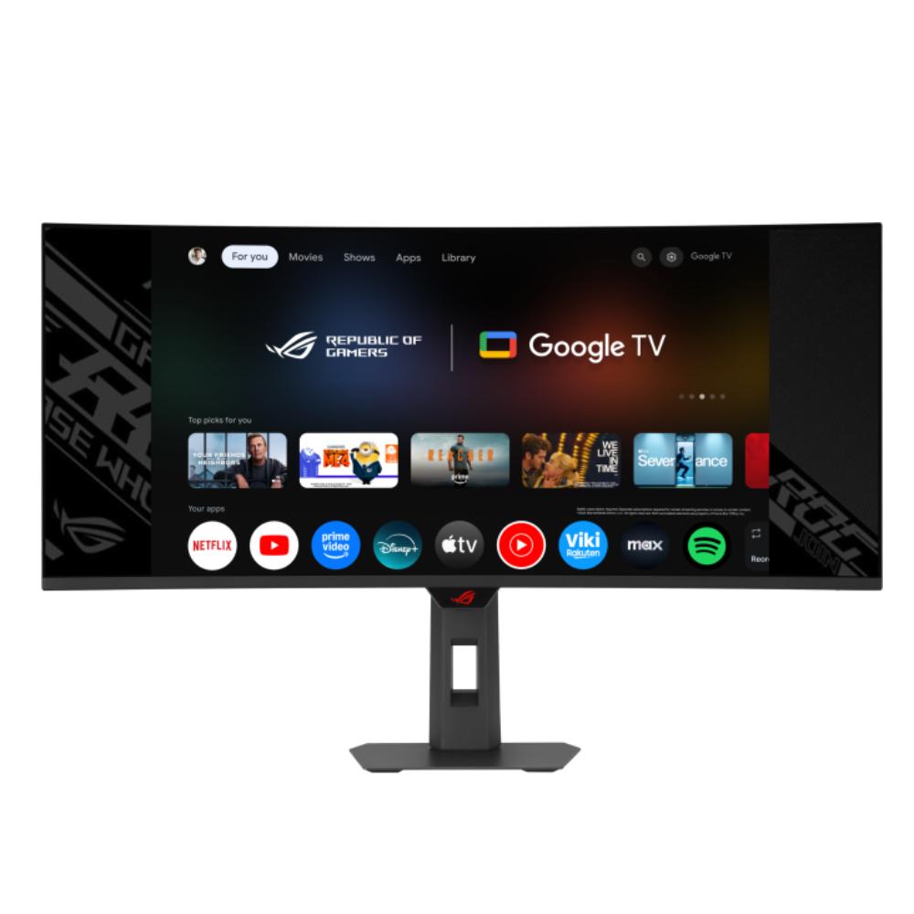 ASUS ROG Strix OLED XG34WCDMTG Gaming Monitor – 34-inch WQHD QD-OLED, 240Hz, 0.03ms, 1800R Curved, FreeSync Premium Pro, G-SYNC Compatible, Google TV, Dolby Vision