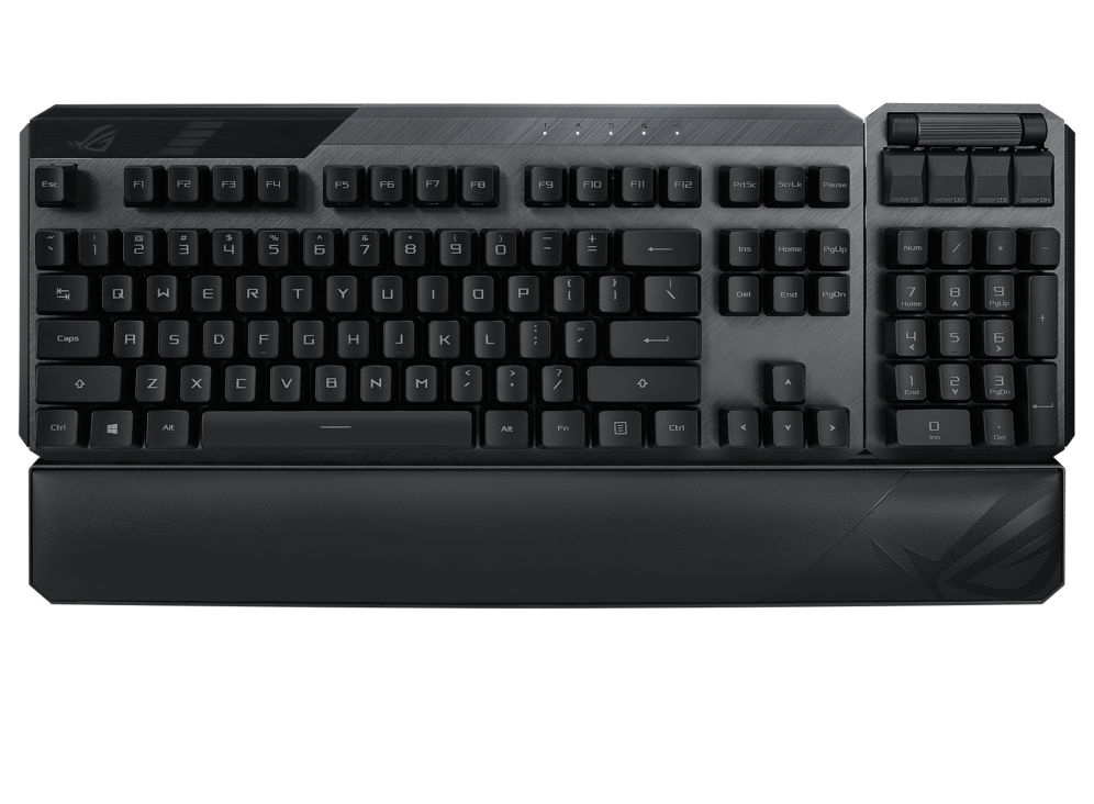 ASUS ROG Claymore II | Modular 80%/100% Gaming Keyboard | ROG RX Optical Switches | Wireless 2.4G | Detachable Numpad & Wrist Rest