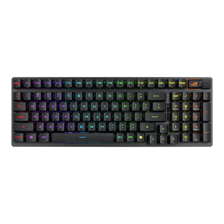 ASUS ROG Strix Scope II 96 RX Wireless Gaming Keyboard X902 | ROG RX Optical Switches | 96% Compact Layout | Tri-Mode Connection | 8000Hz Polling Rate | Sound Dampening Foam | Wrist Rest