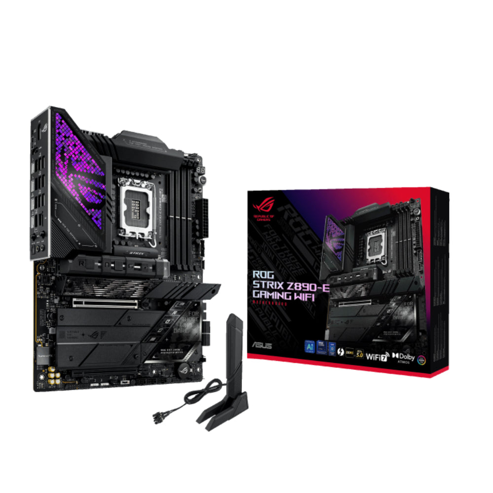 ASUS ROG STRIX Z890-E GAMING WIFI | ATX Motherboard with Intel Z890 Chipset, DDR5 Support, Thunderbolt 4, Wi-Fi 7, and 7x M.2 Slots