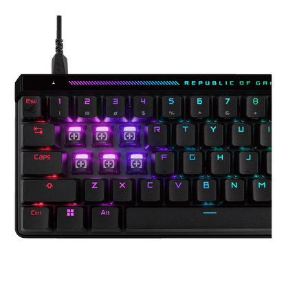 ASUS ROG Falchion Ace HFX | 65% Analog Gaming Keyboard | ROG HFX Magnetic Switches | Rapid Trigger | Speed Tap Mode | 8000 Hz Polling | Touch Panel | Dual USB-C