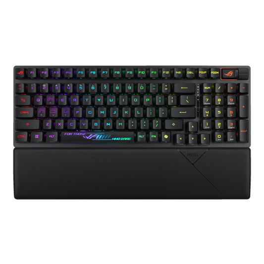 ASUS ROG Strix Scope II 96 RX Wireless Gaming Keyboard X902 | ROG RX Optical Switches | 96% Compact Layout | Tri-Mode Connection | 8000Hz Polling Rate | Sound Dampening Foam | Wrist Rest