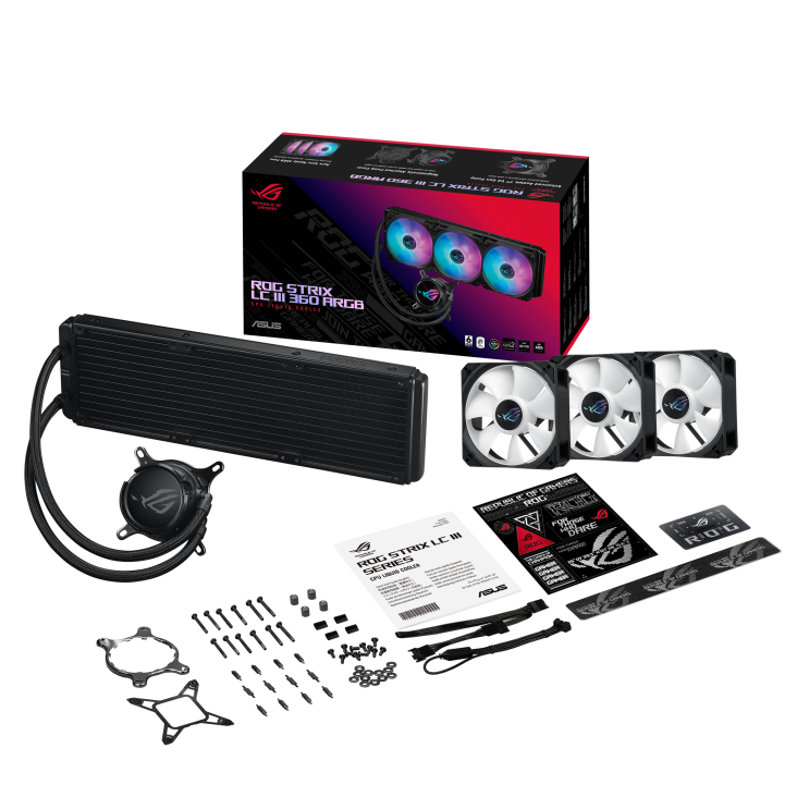 ASUS ROG Strix | LC III 360 ARGB | All-in-one CPU Liquid Cooler | BLACK - WHITE