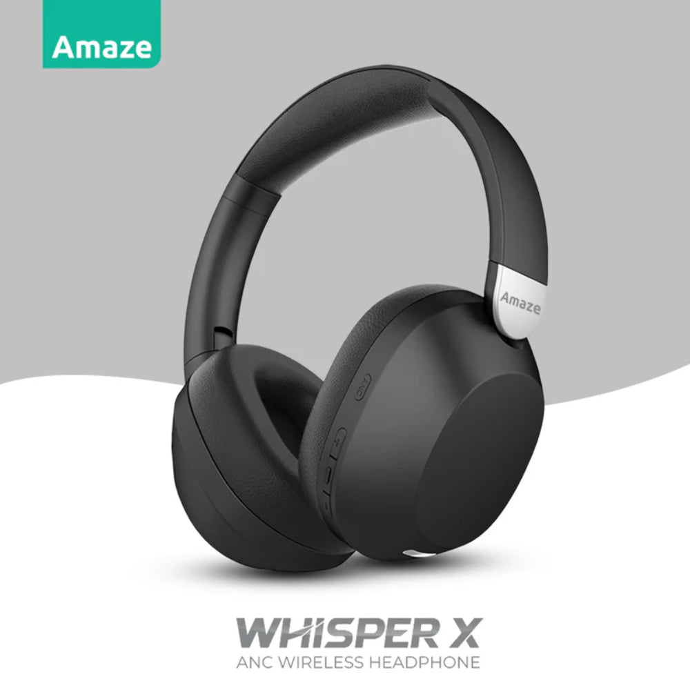 Amaze A655 WhisperX | ANC Wireless Bluetooth Headphone | Up to 50 Hours Music Time | Aux Port for Wired Mode | Deep Bass | Adjustable Headband | Free Shipping
