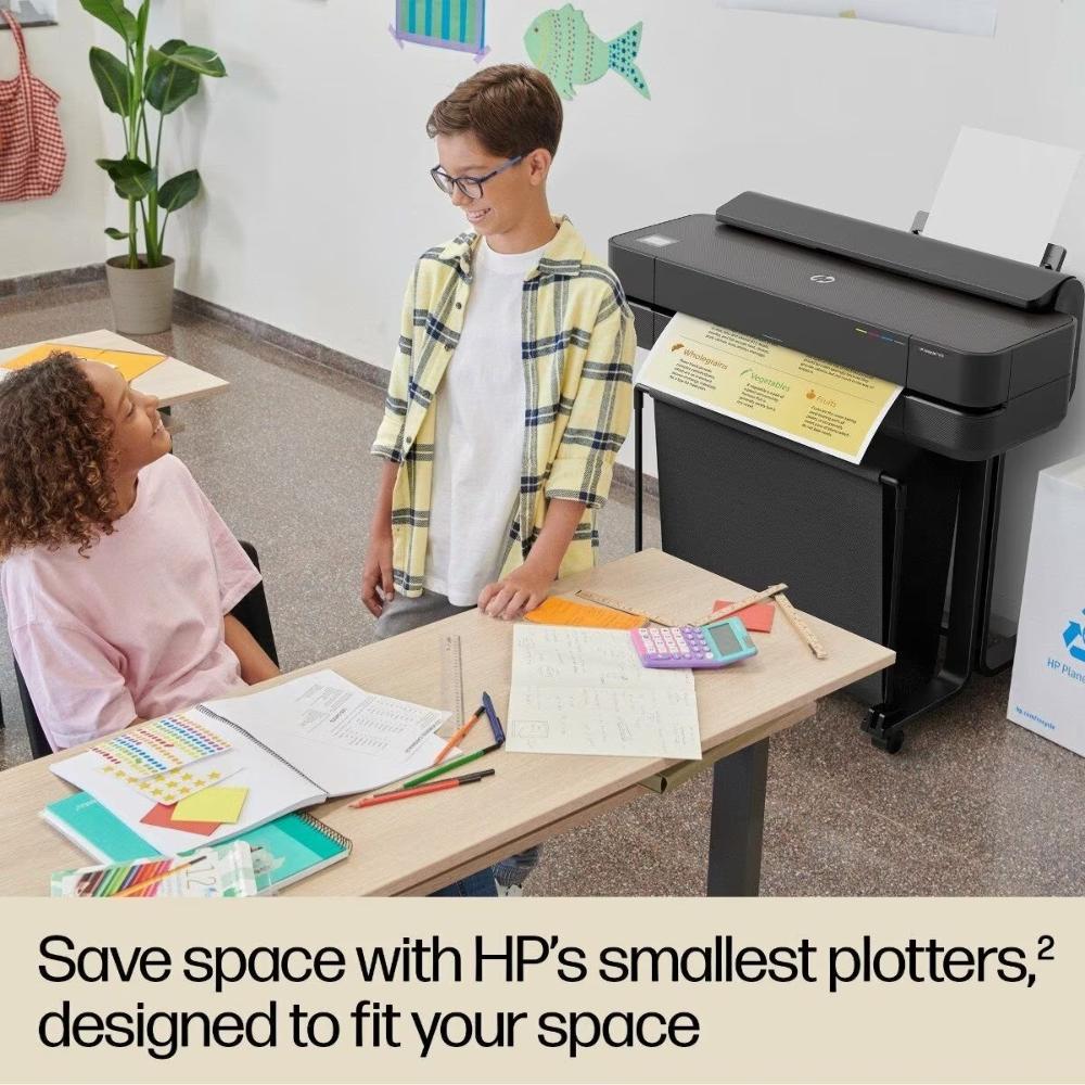 HP DesignJet T650 36" (A0) Large Format Plotter Printer | 5HB10D | Compact CAD/GIS Wide-Format Printer with Auto Sheet Feeder